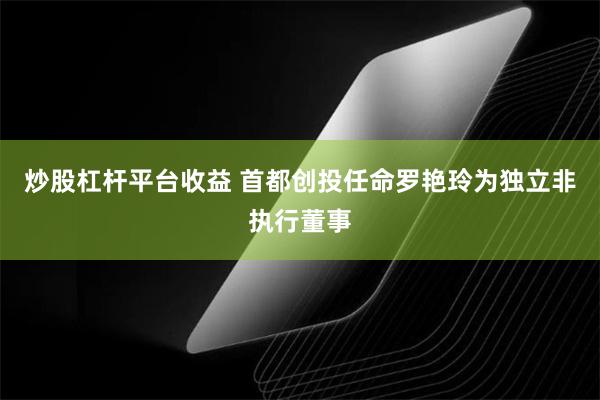 炒股杠杆平台收益 首都创投任命罗艳玲为独立非执行董事