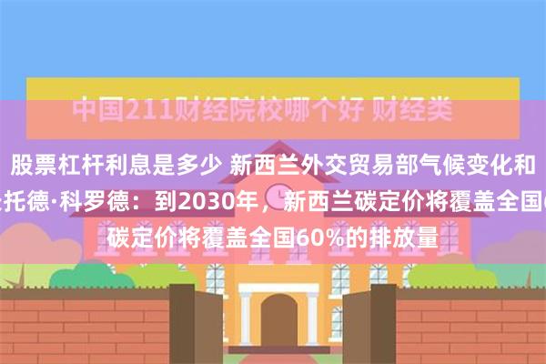 股票杠杆利息是多少 新西兰外交贸易部气候变化和环境司副司长托德·科罗德：到2030年，新西兰碳定价将覆盖全国60%的排放量