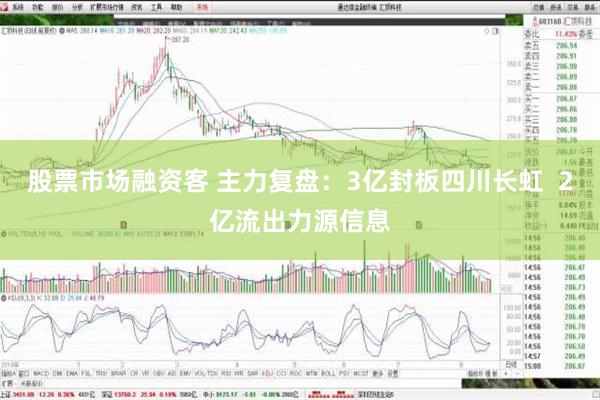 股票市场融资客 主力复盘：3亿封板四川长虹  2亿流出力源信息