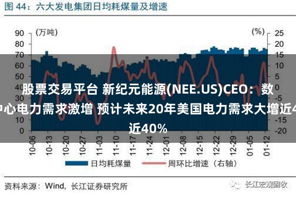 股票交易平台 新纪元能源(NEE.US)CEO：数据中心电力需求激增 预计未来20年美国电力需求大增近40%